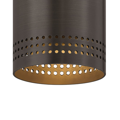 Bevan Mini Cylinder Flush Mount 5", Bronze