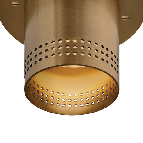 Bevan Mini Cylinder Flush Mount 5", Patina Brass