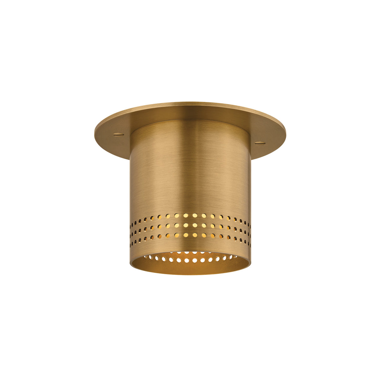 Bevan Mini Cylinder Flush Mount 5", Patina Brass