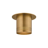 Bevan Mini Cylinder Flush Mount 5", Patina Brass