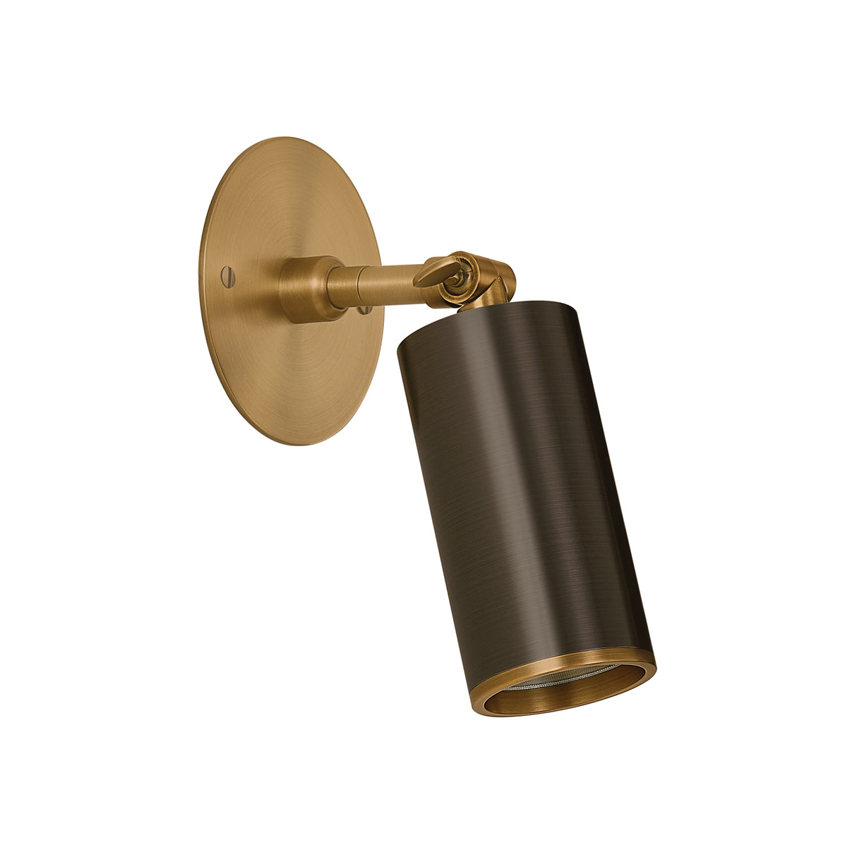 Alcott Adjustable Wall Sconce 9", Bronze and Patina Brass