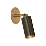 Alcott Adjustable Wall Sconce 9", Bronze and Patina Brass