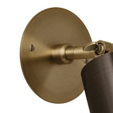 Alcott Adjustable Wall Sconce 9", Bronze and Patina Brass