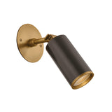 Alcott Adjustable Wall Sconce 9", Bronze and Patina Brass