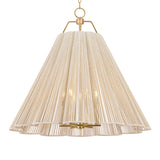 Birdie Extra Large Pendant 37", Gold Leaf and Natural Rope