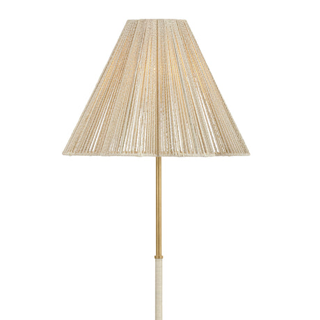 Birdie Floor Lamp 64", Gold Leaf and Natural Rope