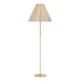 Birdie Floor Lamp 64", Gold Leaf and Natural Rope
