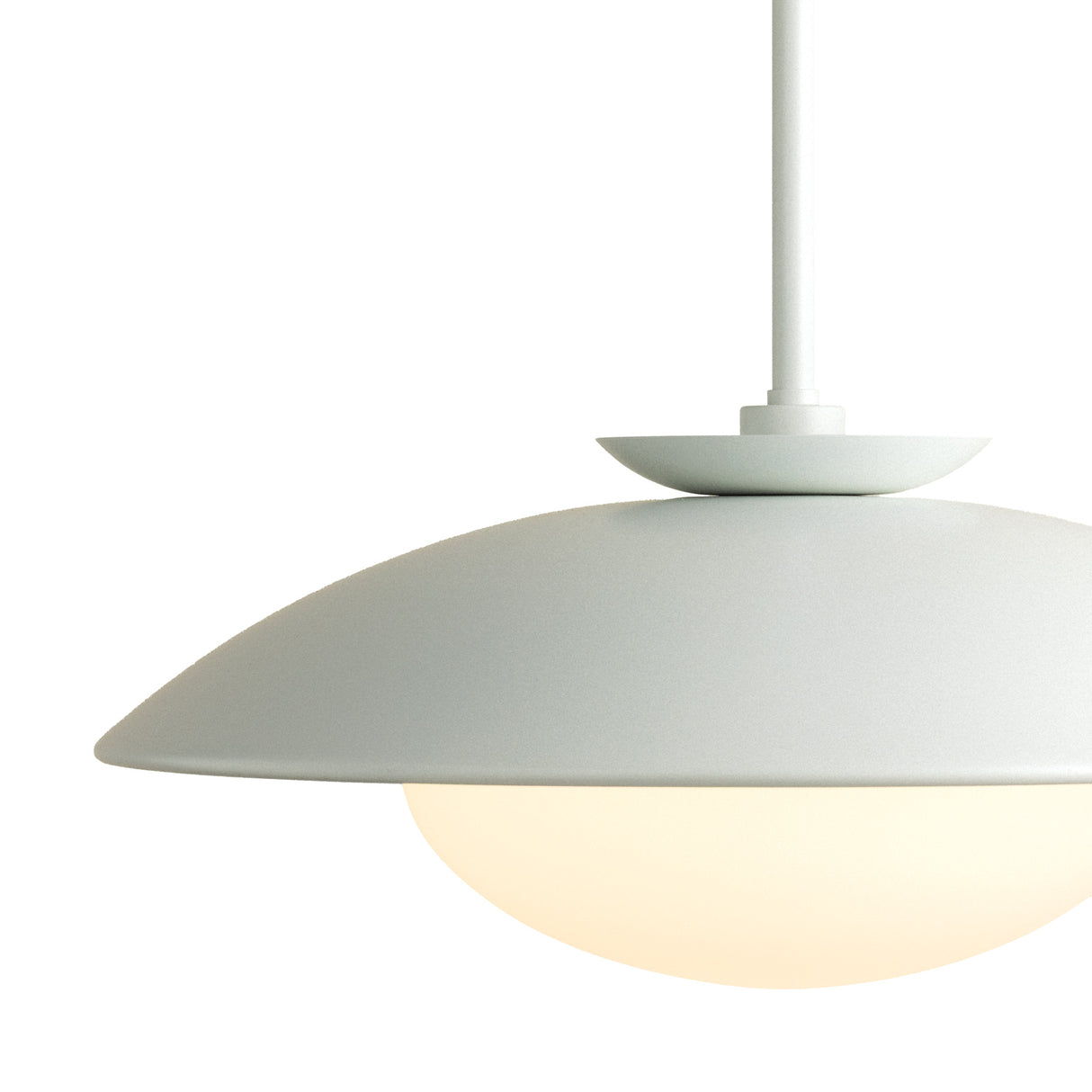 Vera Large Pendant 21", White and Gold Leaf