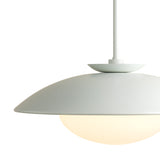 Vera Large Pendant 21", White and Gold Leaf