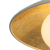 Vera Large Pendant 21", White and Gold Leaf