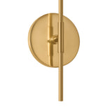 Basil Wall Sconce 19", Aged Brass with White Shade