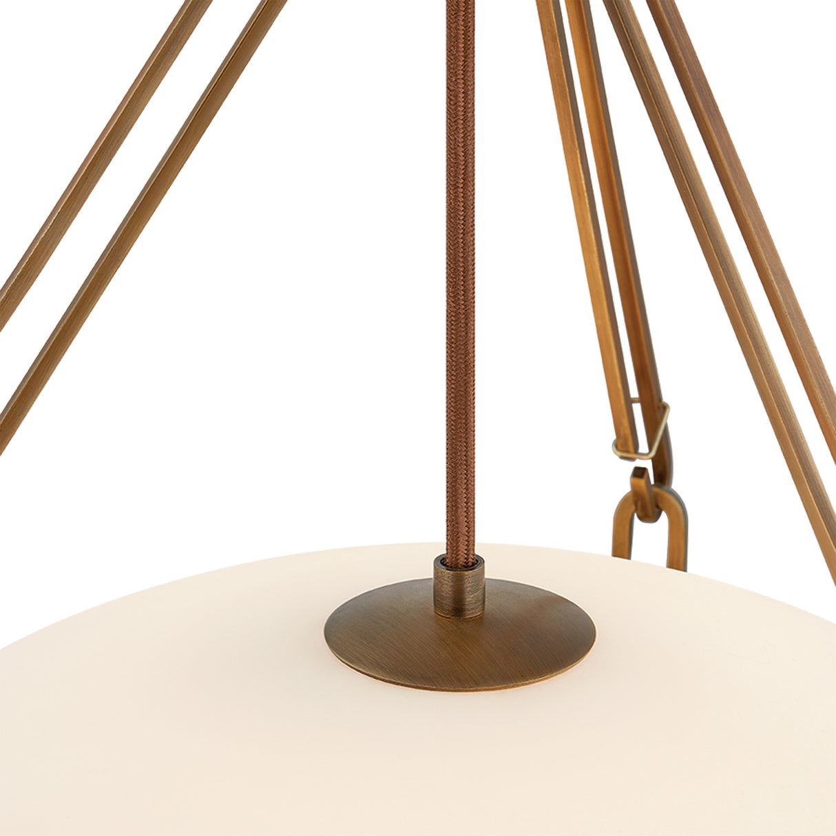 Dunmore Medium Pendant 16", Patina Brass