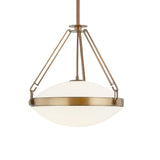Dunmore Medium Pendant 16", Patina Brass