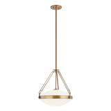 Dunmore Medium Pendant 16", Patina Brass