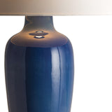 Danielle Table Lamp 30", Ocean Blue and Aged Brass