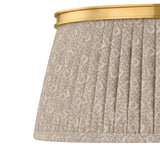 Wilma Semi-Flush 16", Aged Brass and Taupe Print