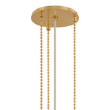 Wilma Large Pendant 28", Aged Brass and Taupe Print