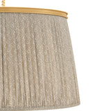 Wilma Large Pendant 28", Aged Brass and Taupe Print