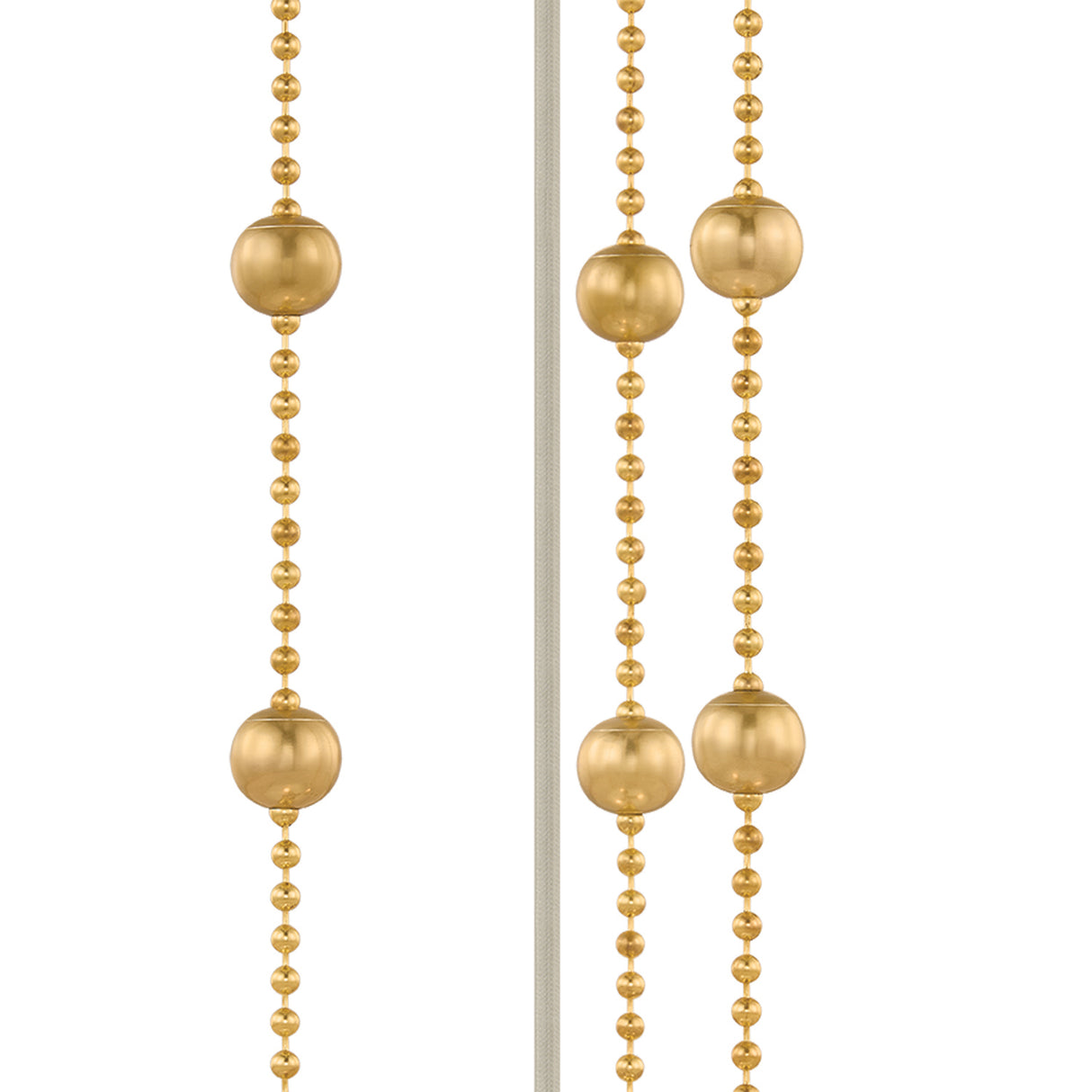 Wilma Large Pendant 28", Aged Brass and Taupe Print