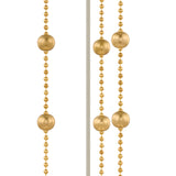 Wilma Large Pendant 28", Aged Brass and Taupe Print