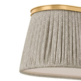 Wilma Linear Pendant 49", Aged Brass and Taupe Print