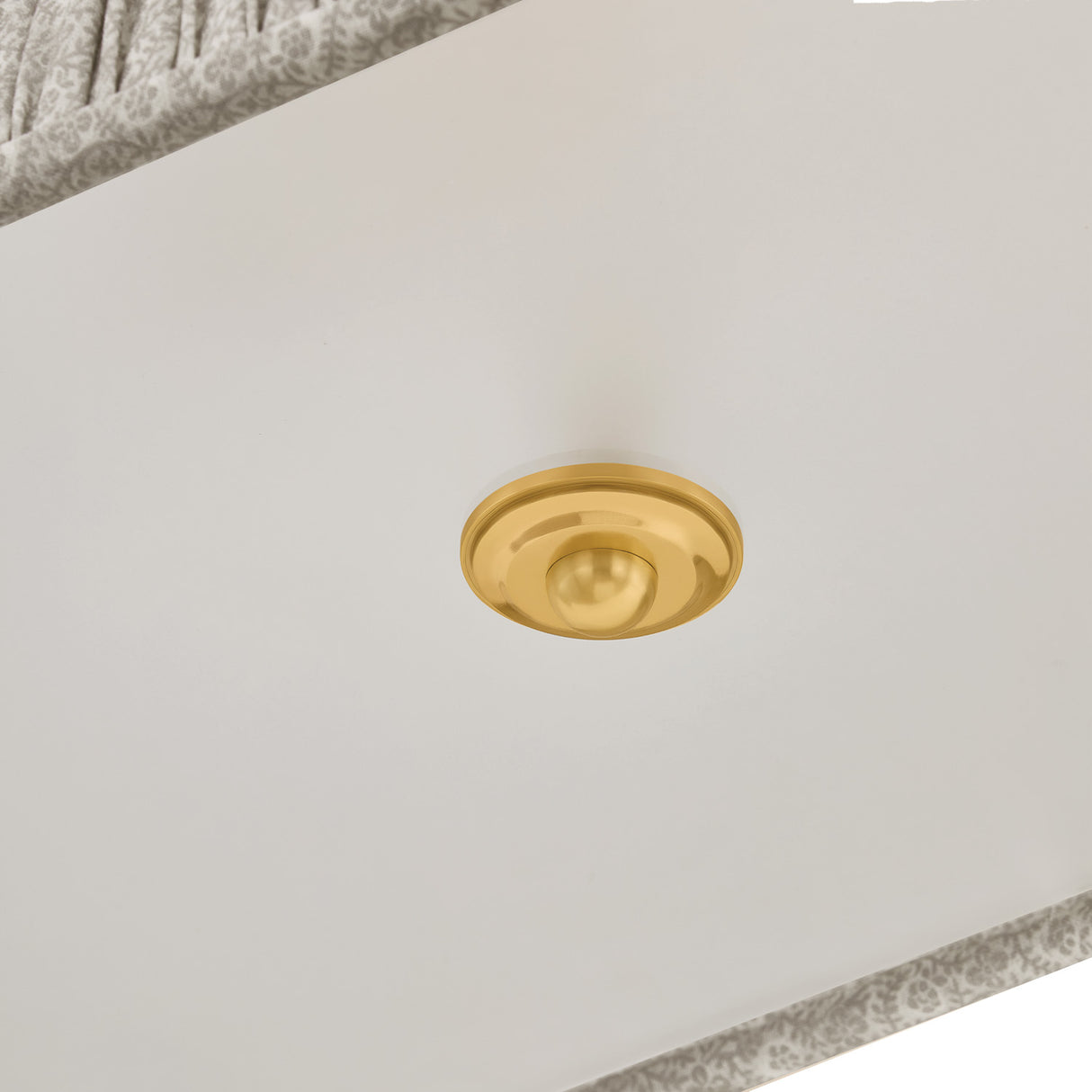 Wilma Linear Pendant 49", Aged Brass and Taupe Print