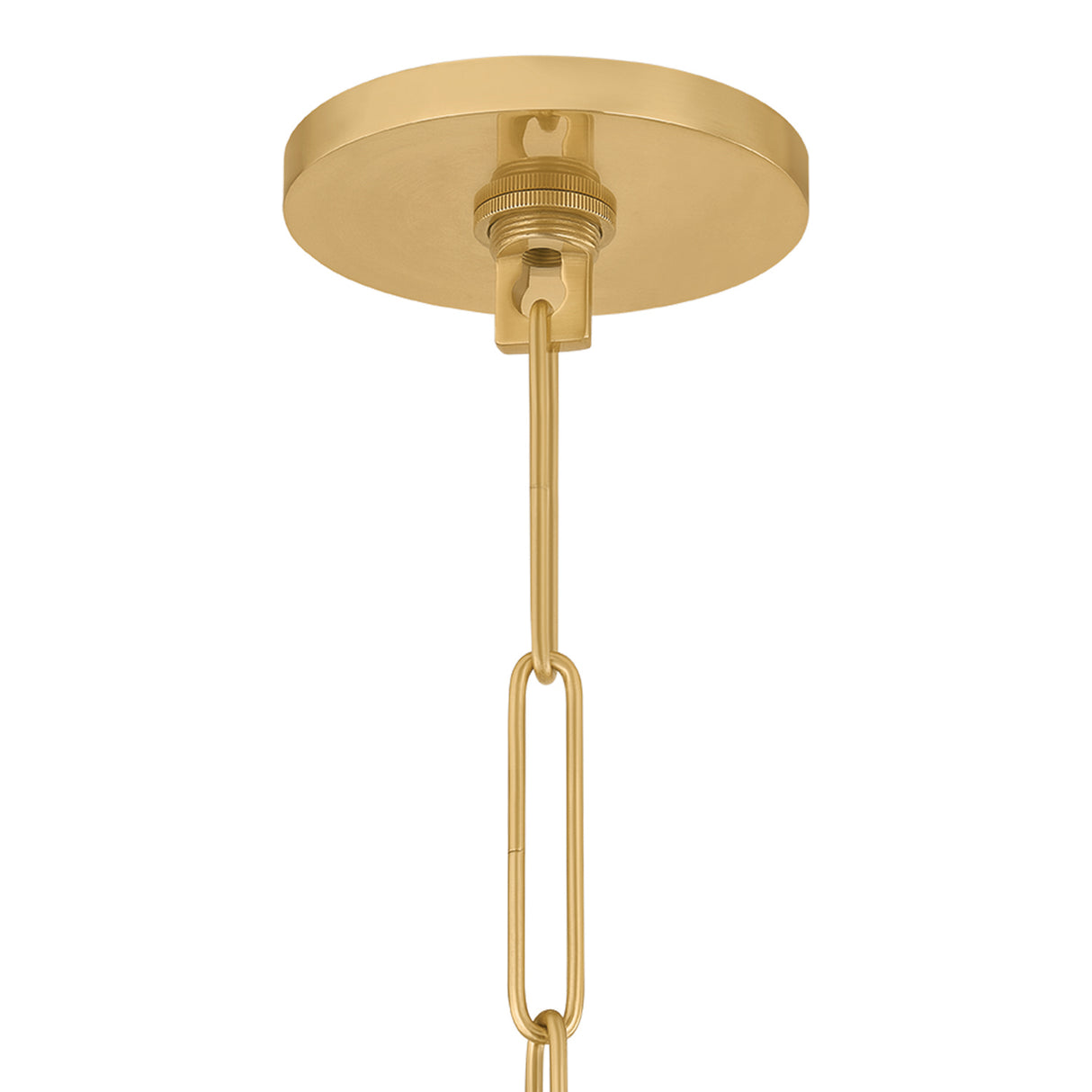 Livia Small Pendant 12", Aged Brass and Buttermilk Glass