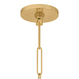 Livia Small Pendant 12", Aged Brass and Buttermilk Glass