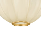 Livia Medium Pendant 16", Aged Brass and Buttermilk Glass