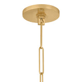Livia Medium Pendant 16", Aged Brass and Buttermilk Glass