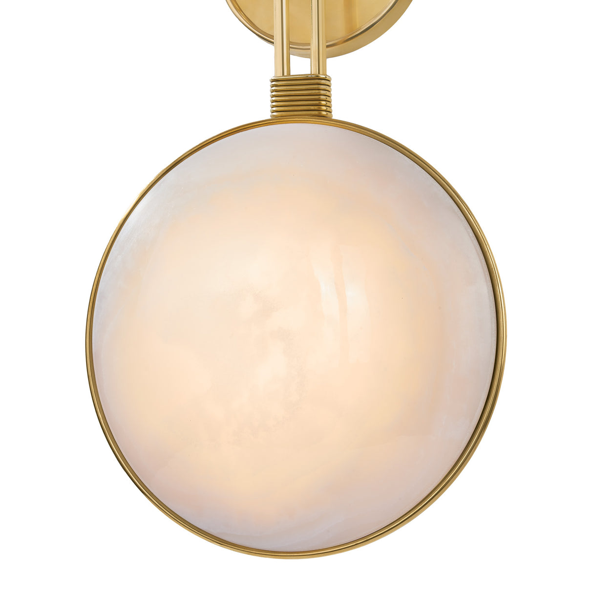 Heloise LED Wall Sconce 17", Vintage Brass and Onyx
