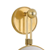 Heloise LED Wall Sconce 17", Vintage Brass and Onyx