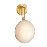 Heloise LED Wall Sconce 17", Vintage Brass and Onyx