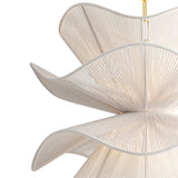 Lotus Pendant 20", Aged Brass and Natural Cotton