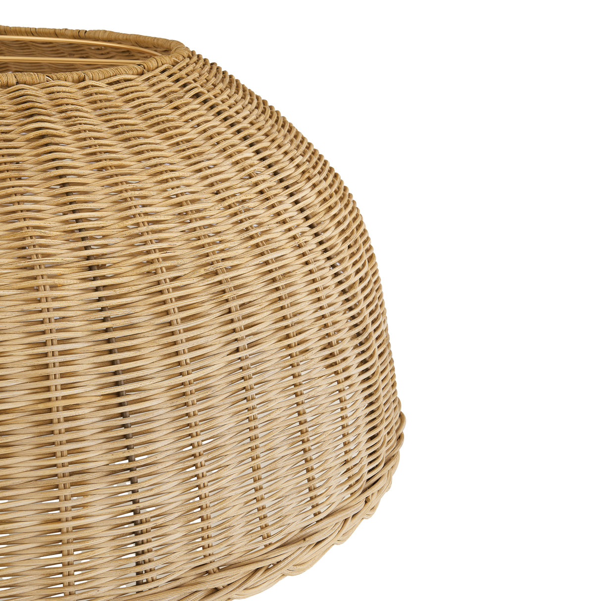 Valencia 5 Light Pendant 30", Aged Brass and Natural Wicker