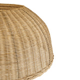Valencia 5 Light Pendant 30", Aged Brass and Natural Wicker