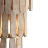 Hannigan Wall Sconce 18", Whitewash Wood and Patina Brass