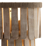 Hannigan Wall Sconce 18", Whitewash Wood and Patina Brass