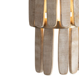 Hannigan Wall Sconce 18", Whitewash Wood and Patina Brass