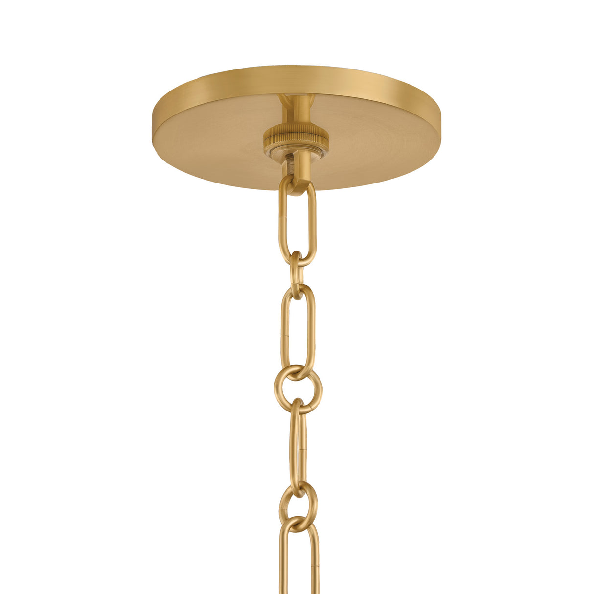 Wilma Candelabra Pendant 20", Aged Brass with Taupe Printed Shade