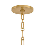 Wilma Candelabra Pendant 20", Aged Brass with Taupe Printed Shade