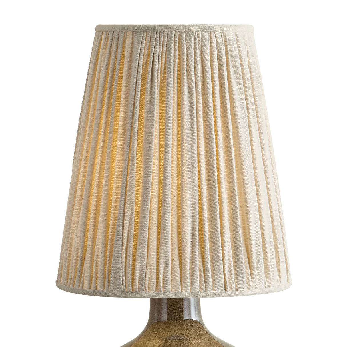 Mattea Table Lamp 21", Mocha Glaze with Wheat Pleated Linen