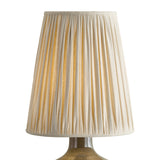 Mattea Table Lamp 21", Mocha Glaze with Wheat Pleated Linen