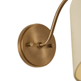Bryden Pivot Wall Sconce 8", Patina Brass and Soft Sand