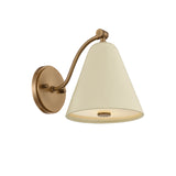 Bryden Pivot Wall Sconce 8", Patina Brass and Soft Sand
