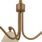 Bryden 3 Light Chandelier 30", Patina Brass and Soft Sand