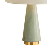 Palmyra Table Lamp 27", Aged Brass and Glossy Sage Green Crackle