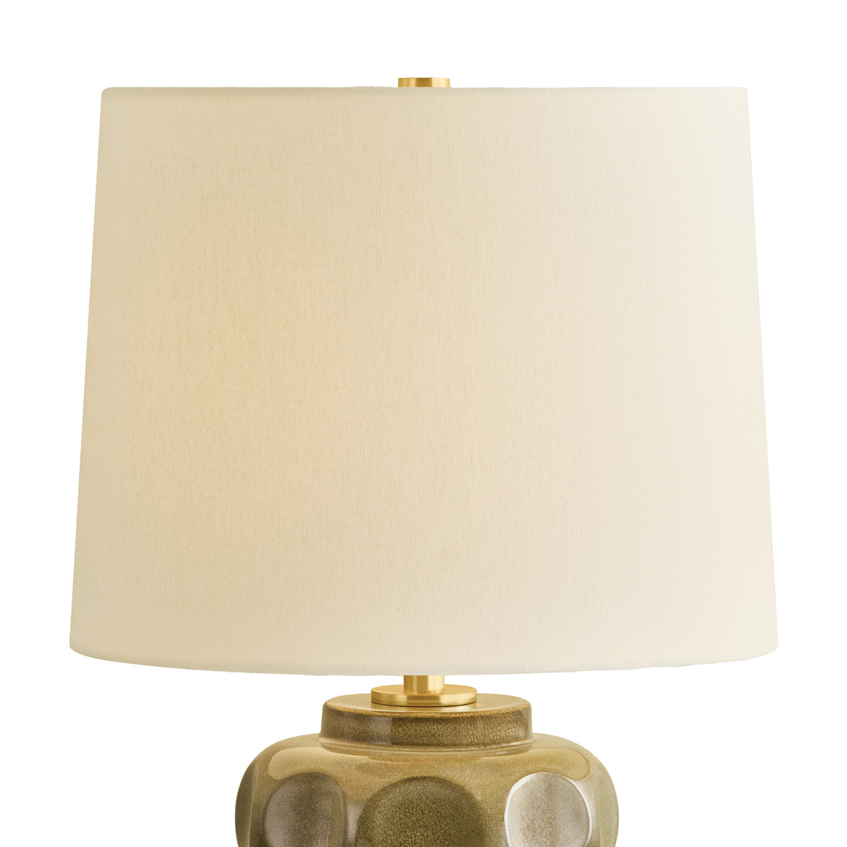 Portman Table Lamp 21", Mocha Glaze and Aged Brass