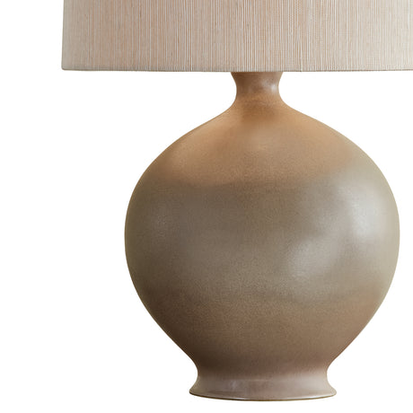 Taryn Table Lamp 24", Cashmere Glaze with Grasscloth