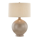 Taryn Table Lamp 24", Cashmere Glaze with Grasscloth